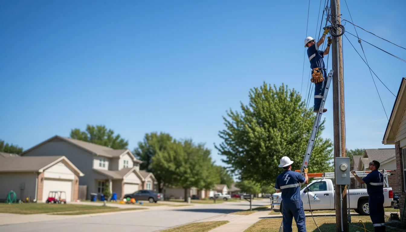 Residential electrician providing installation services in Combs, AR